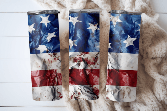 3D American Flag July 4th Tumbler Wrap: A Patriotic and Practical Design