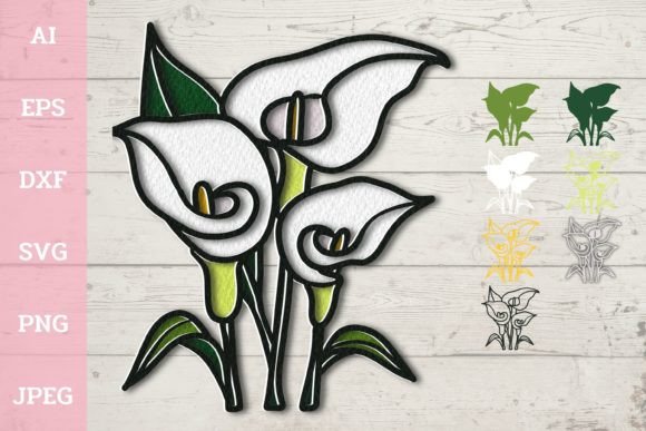 3D Layered Calla Lily Flowers Bring Timeless Elegance to Design