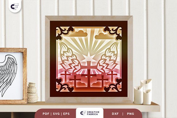 Celebrate Memories with the Cemetery Memorial 3D Shadow Box SVG