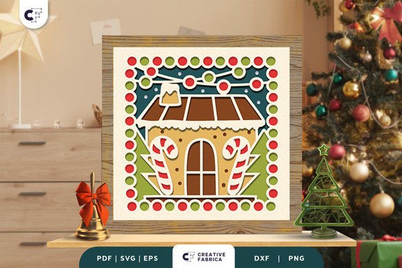 Cookies House 3D Shadow Box: A Creative Twist on Holiday Decor
