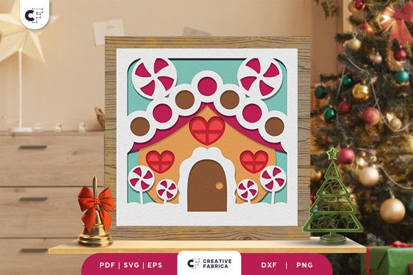 Creating a Gingerbread House 3D Shadow Box for a Memorable Christmas Tradition