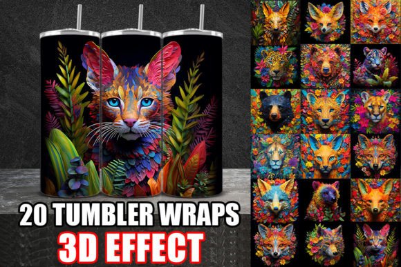Enhancing Creativity and Branding with 3D Colorful Animals Tumbler Wrap