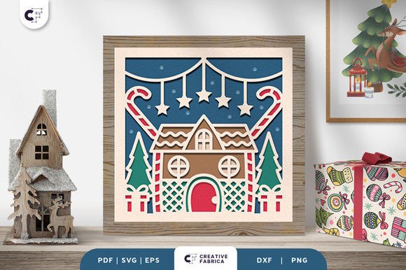 Gingerbread House 3D Paper Cut SVG: A Creative Christmas Craft Option