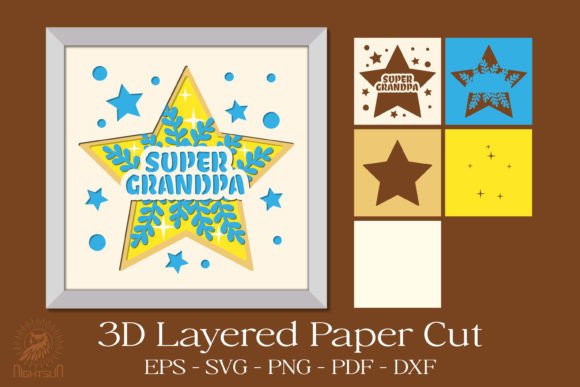 Super Grandpa 3D Layered Papercut SVG: A Creative Tool for Modern Crafters and Designers
