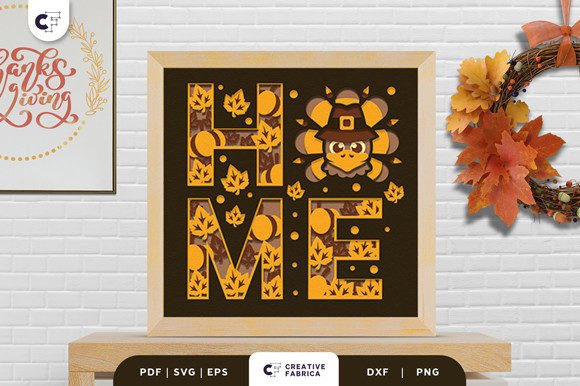 Turkey HOME 3D Shadow Box SVG: A Versatile Addition to Creative and Decorative Workflows