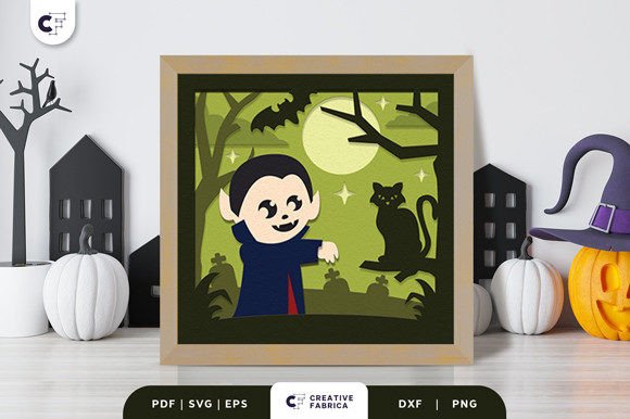 Vampire and Black Cat 3D Paper Cut: A Unique Way to Bring Halloween Spirit into Your Home